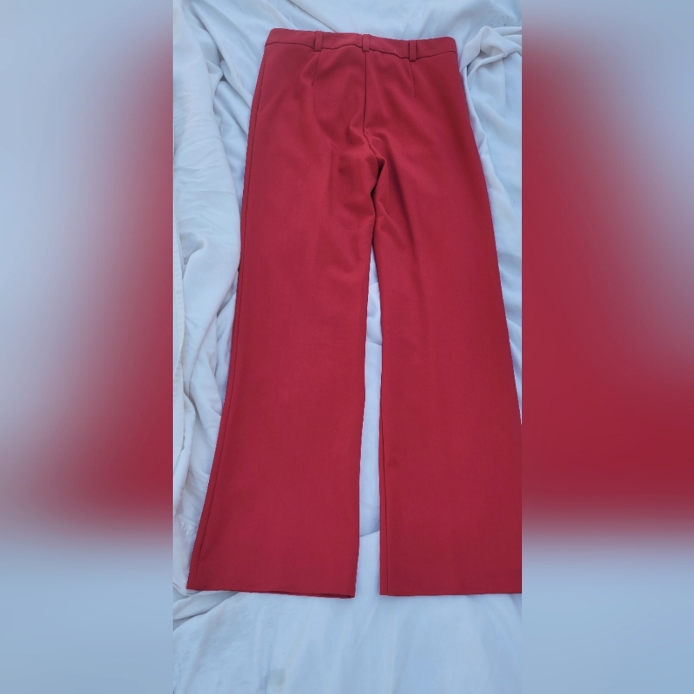 INC International Concepts Red Straight Leg Dress  Pant Size 4